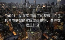 白虎91｜站在实用角度的整理：在手机与电脑端的实际体验差别，白虎数据是什么