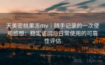 天美密桃果冻mv｜随手记录的一次使用感想：稳定访问与日常使用的可靠性评估