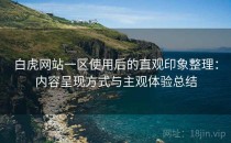 白虎网站一区使用后的直观印象整理：内容呈现方式与主观体验总结