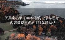 天美密桃果冻mv体验向记录与思考：内容呈现方式与主观体验总结