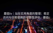 蘑菇tv｜站在实用角度的整理：稳定访问与日常使用的可靠性评估，蘑菇crm