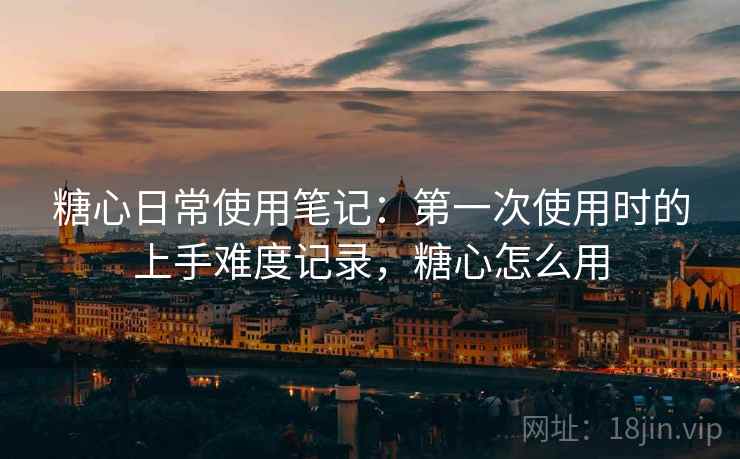 糖心日常使用笔记：第一次使用时的上手难度记录，糖心怎么用  第2张