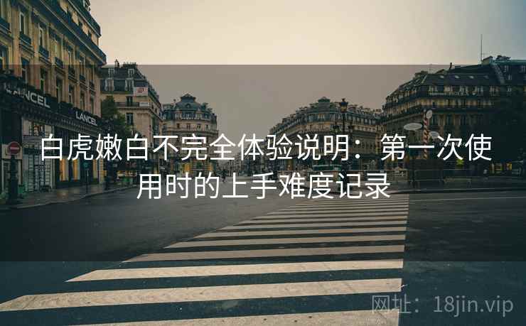 白虎嫩白不完全体验说明：第一次使用时的上手难度记录  第1张