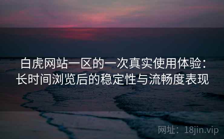 白虎网站一区的一次真实使用体验：长时间浏览后的稳定性与流畅度表现  第2张