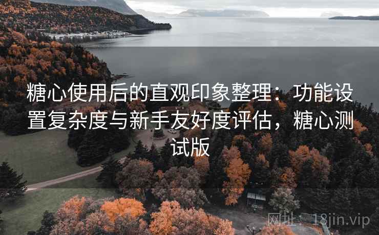 糖心使用后的直观印象整理:功能设置复杂度与新手友好度评估,糖心测试版 第2张 糖心使用后的直观印象整理:功能设置复杂度与新手友好度评估,糖心测试版 第2张