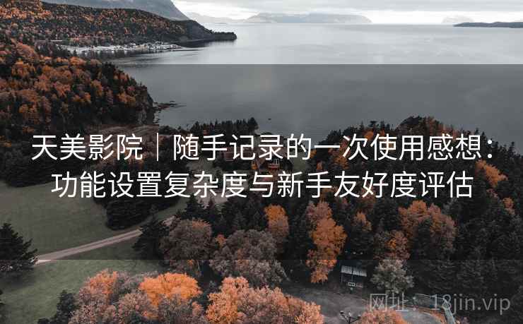 天美影院|随手记录的一次使用感想:功能设置复杂度与新手友好度评估 第1张 天美影院|随手记录的一次使用感想:功能设置复杂度与新手友好度评估 第1张