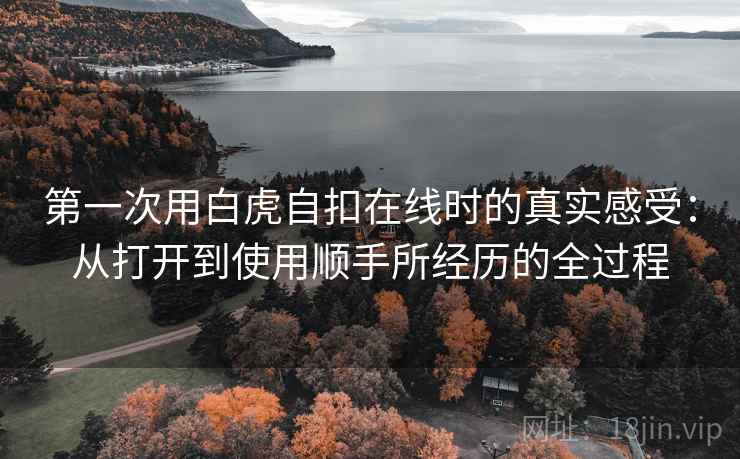 第一次用白虎自扣在线时的真实感受:从打开到使用顺手所经历的全过程 第1张 第一次用白虎自扣在线时的真实感受:从打开到使用顺手所经历的全过程 第1张