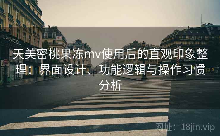 天美密桃果冻mv使用后的直观印象整理:界面设计、功能逻辑与操作习惯分析 第2张 天美密桃果冻mv使用后的直观印象整理:界面设计、功能逻辑与操作习惯分析 第2张